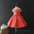 Bare shoulder fashion modern design small girls party dress